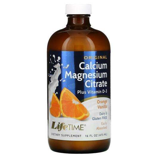 Original Calcium Magnesium Citrate Plus Vitamin D-3 Original Orange Vanilla, Кальцій Магній Вітамін D3, 473 мл