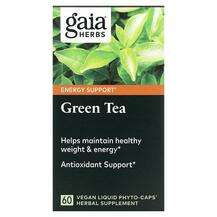 Gaia Herbs, Органический чай, Green Tea, 60 Vegan Liquid Phyto...