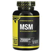 Primaforce, MSM 2000 mg, Метилсульфонілметан МСМ, 180 таблеток