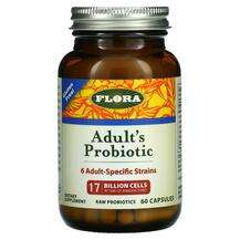 Flora, Пробиотики для взрослых, Adult's Probiotic, 60 капсул