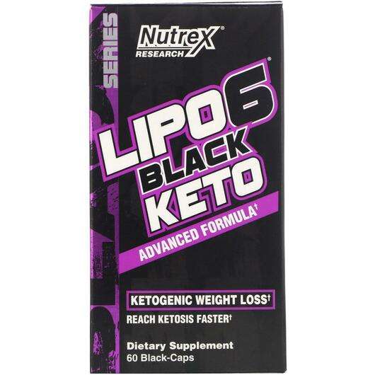 Lipo-6 Black Keto Advanced Formula, Жироспалювачі, 60 капсул