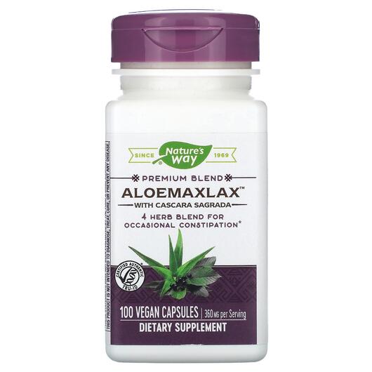 Основное фото товара Nature's Way, Алоэ вера, AloeMaxLax, 100 капсул
