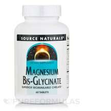 Source Naturals, Магний, Magnesium Bis-Glycinate, 60 таблеток