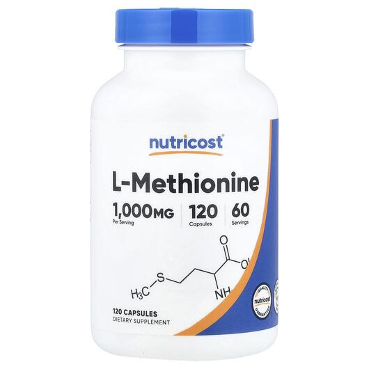 Основное фото товара Nutricost, L-Метионин, L-Methionine, 120 капсул