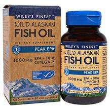 Wiley's Finest, ЭПК, Wild Alaskan Fish Oil Peak EPA 1250 mg, 3...