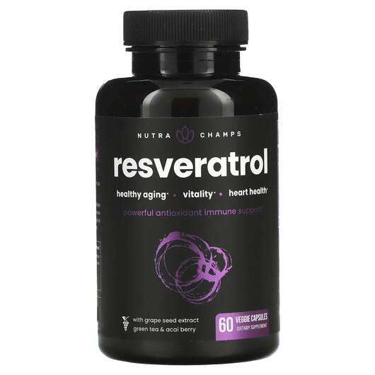 Resveratrol 1200 mg, Ресвератрол 600 мг, 60 капсул