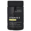 Фото товару Sports Research, Vitamin K, Вітамін K Філохінон, 60 капсул