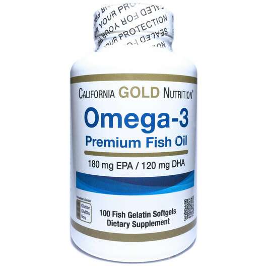 Omega-3 Premium Fish Oil 180 mg EPA & 120 mg DHA, 100 Softgels