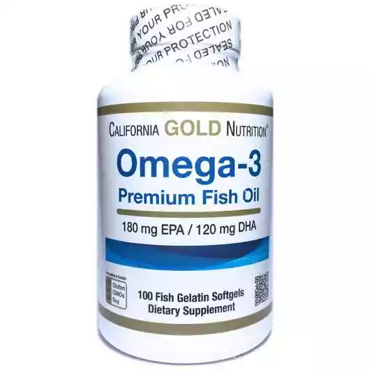 Фото товару Omega-3 Premium Fish Oil 180 mg EPA & 120 mg DHA 100 Softgels