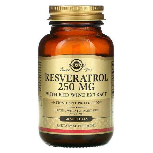 Фото товара Resveratrol 250 mg 30 Softgels