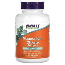 Now, Magnesium Citrate, Цитрат Магнію, 90 капсул