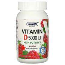 YumV's, Витамин D3, Vitamin D Mixed Berry Flavor 5000 IU, 60 J...