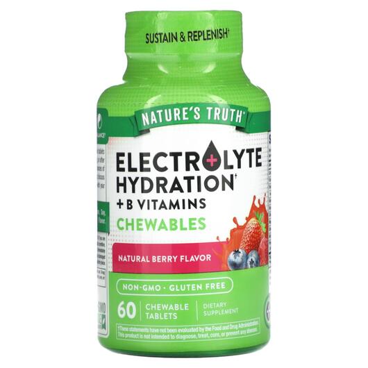 Основне фото товара Electrolyte Hydration + B Vitamins Chewables, Електроліти, 60 таб