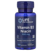 Life Extension, Vitamin B3 Niacin 500 mg, Вітамін B3 Ніацин 50...