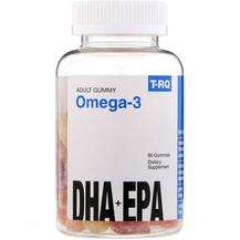 T-RQ, Рыбий жир Омега-3, Omega-3 DHA + EPA, 60 конфет
