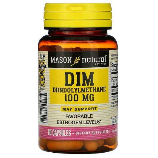 Основне фото товара Mason, DIM Diindolylmethane 100 mg 60, Дііндолілметан, 60 капсул
