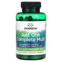 Swanson, Мультивитамины, Just One Complete Multi, 130 таблеток