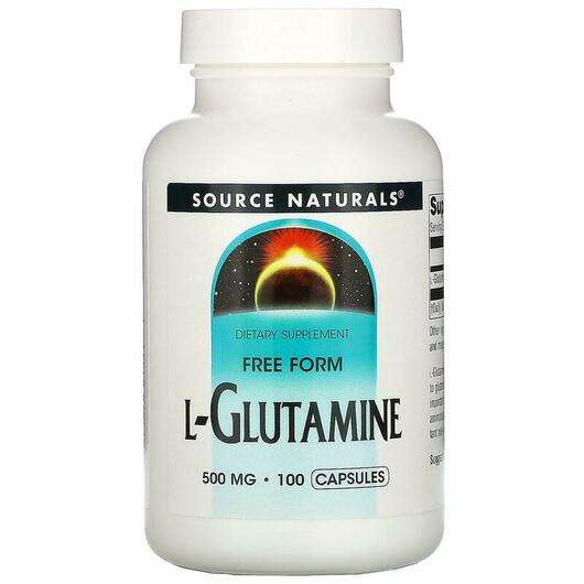 Основне фото товара Source Naturals, L-Glutamine 500 mg 100, L-Глютамин 500 мг, 10...