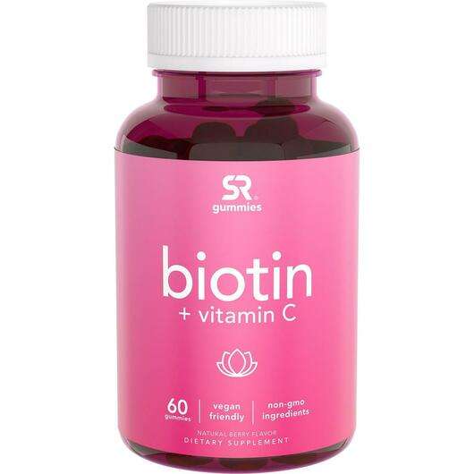 Основне фото товара Sports Research, Biotin + Vitamin C, Біотин + C, 60 цукерок