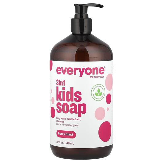 Основное фото товара 3 In 1 Kids Soap Body Wash Bubble Bath Shampoo Berry, Шампунь, 94