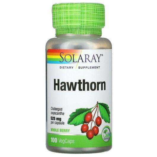 Основне фото товара Solaray, Hawthorn 525 mg, Глід 525 мг, 100 капсул
