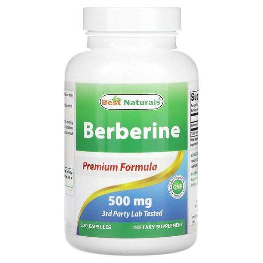 Основне фото товара Best Naturals, Berberine 500 mg, Берберин, 120 капсул