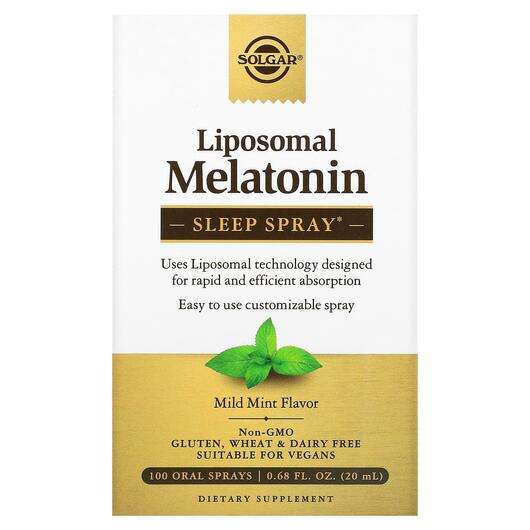 Фото товару Liposoman Melatonin Sleep Spray Mild Mint 100 Oral Sprays