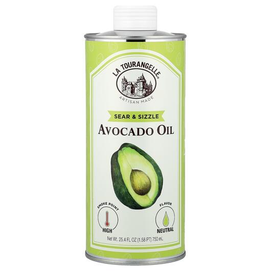 Основне фото товара La Tourangelle, Sear & Sizzle Avocado Oil, Олія авокадо, 750 