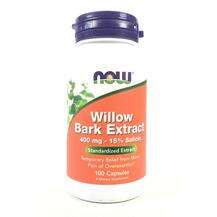 Now, Кора Ивы 400 мг, Willow Bark Extract 400 mg, 100 капсул