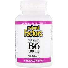 Natural Factors, Vitamin B6 Pyridoxine HCl 100 mg, Вітамін B6 ...
