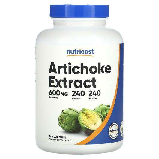 Основное фото товара Nutricost, Артишок Экстракт, Artichoke Extract 600 mg, 240 капсул