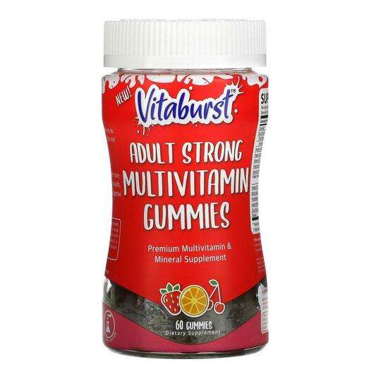Adult Strong Multivitamin Gummies Strawberry Orange & Cherry, Мультивітаміни, 60 таблеток