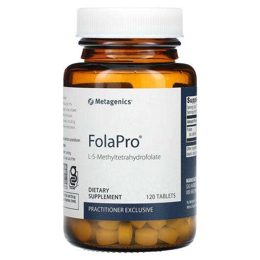 Основне фото товара Metagenics, FolaPro, L-5-метилтетрагідрофолат, 120 таблеток