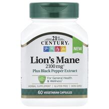 Lion's Mane 2100 mg Грибы Львиная грива 21st Century