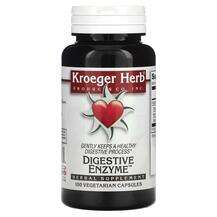 Kroeger Herb, Ферменты пищеварения, Digestive Enzyme, 100 капсул