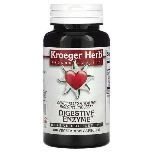 Основне фото товара Kroeger Herb, Digestive Enzyme, Ферменти, 100 капсул