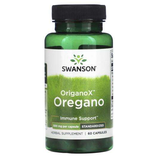 Основне фото товара Swanson, OriganoX Oregano 500 mg, Олія орегано, 60 капсул