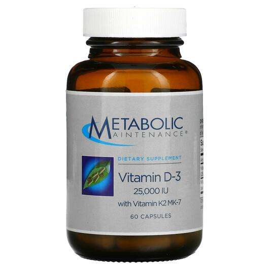 Основное фото товара Витамин D3, Vitamin D-3 with Vitamin K2 MK-7 625 mcg 25000 IU,...