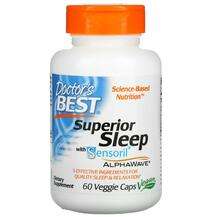 Doctor's Best, Superior Sleep, Підтримка здорового сну, 60 капсул