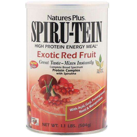 Основне фото товара Natures Plus, Spiru-Tein High Protein Energy Meal Exotic Red F...