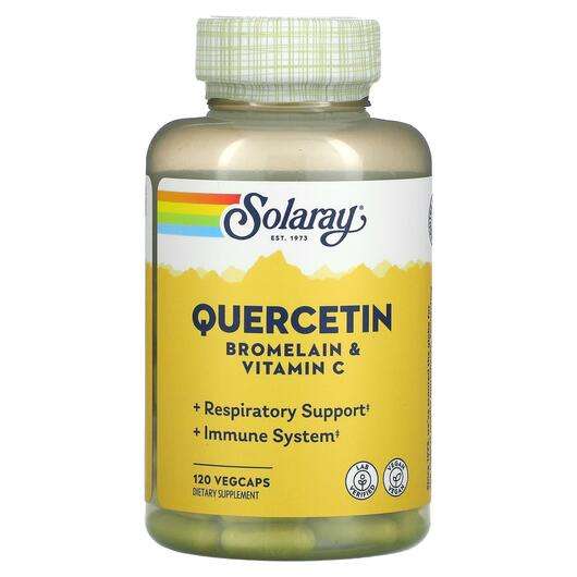 Основне фото товара Solaray, Quercetin Bromelain & Vitamin C, Кверцетин та Бро...