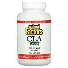 Natural Factors, Линолевая кислота, CLA 1000 mg, 180 капсул