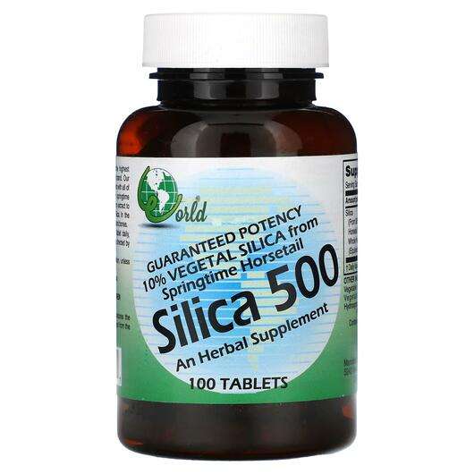 Основне фото товара World Organic, Silica 500, Кремній, 100 таблеток