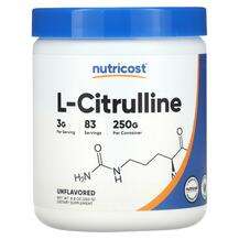 Nutricost, L-Цитруллин, L-Citrulline Unflavored, 250 г