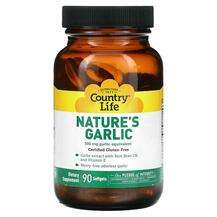 Country Life, Экстракт Чеснока, Nature's Garlic 500 mg, 90 капсул