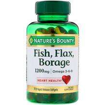 Nature's Bounty, Омега 3-6-9 1200 мг, Fish Flax Borage 1200 mg...