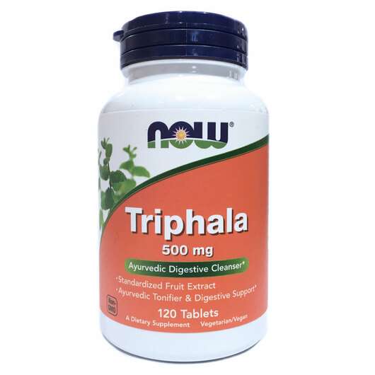 Основне фото товара Now, Triphala 500 mg 120, Трифала 500 мг, 120 таблеток