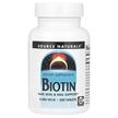 Source Naturals, Витамин B7 Биотин, Biotin 5000 mcg, 200 таблеток