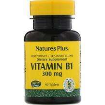Natures Plus, Витамин B-1 300 мг, Vitamin B1 300 mg 90, 90 таб...