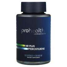 ProHealth Longevity, NR Plus Pterostilbene 250 mg, Птеростільб...